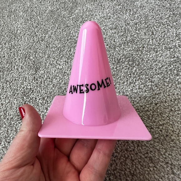 Pink Traffic Cone Decoration with "Awesome" Decoration - Picture 2 of 6